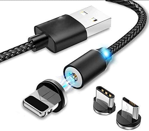 [Xả lỗ] Cable sạc dây dù 2in1 đầu nam châm X-cable 360 độ (lightning/microUSB)