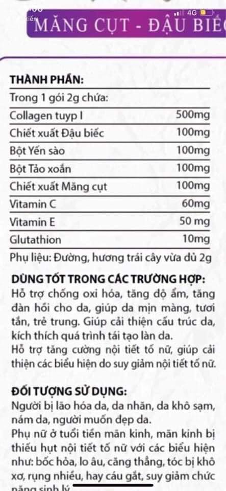 Collagen Măng Cụt Đậu Biếc zenpali [Chính Hãng]