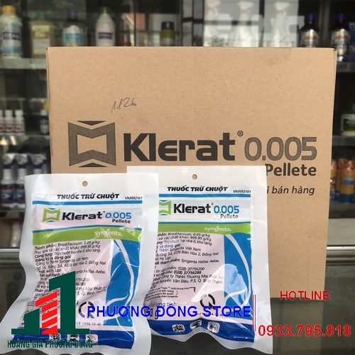 Thuốc diệt chuột Klerat 0.005 (50gam, 1kg)