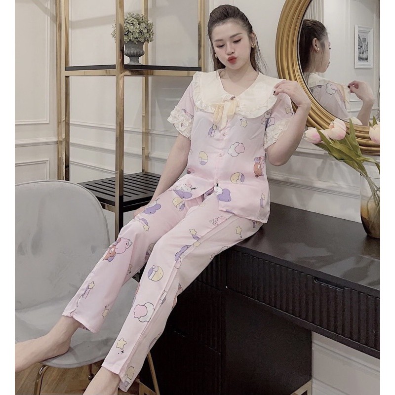 Bộ lụa gấm ❤️ Tay ngắn chất liệu Gấm tơ cao cấp [KÈM ẢNH +VIDEO]