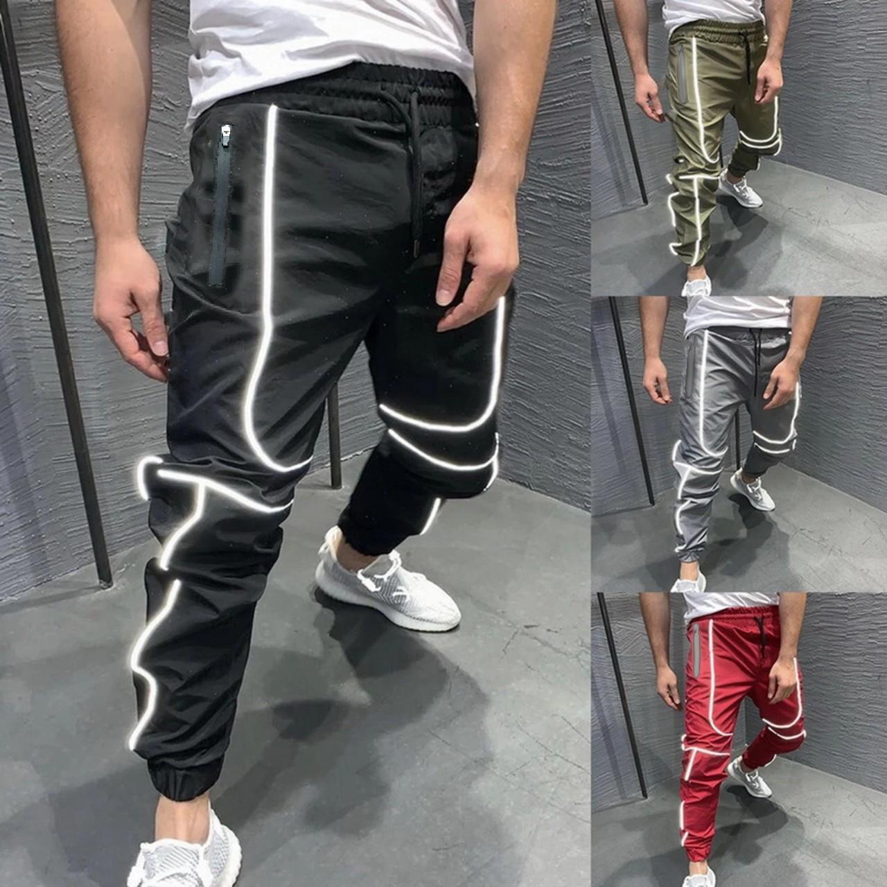Quần JOGGER KAKI LINE PHẢN QUANG RF In Black Unisex