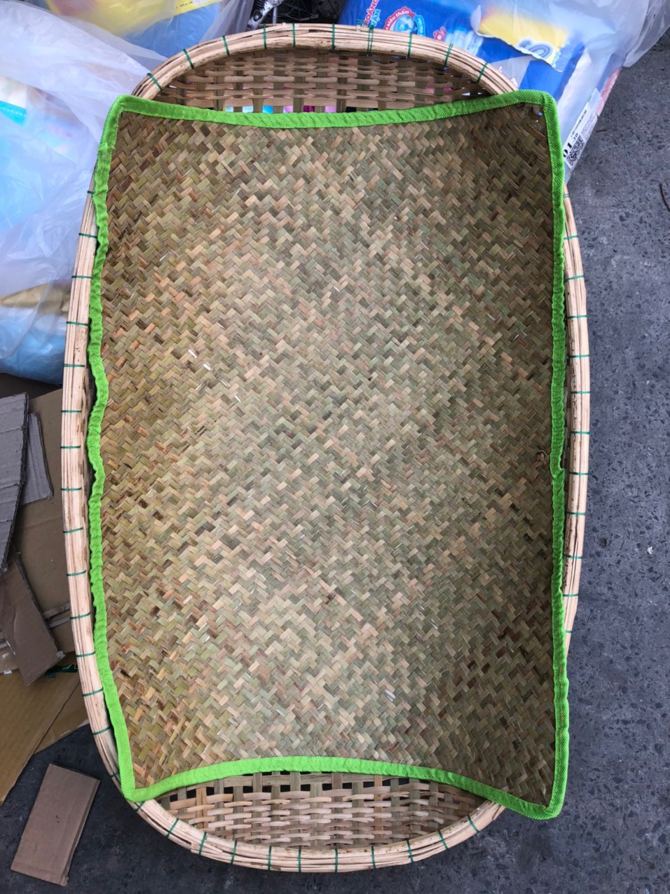 Chiếu đệm lót nằm nôi đan truyền thống, kích thước 70x57cm - Tấm lát cho bé nằm nôi, nằm võng