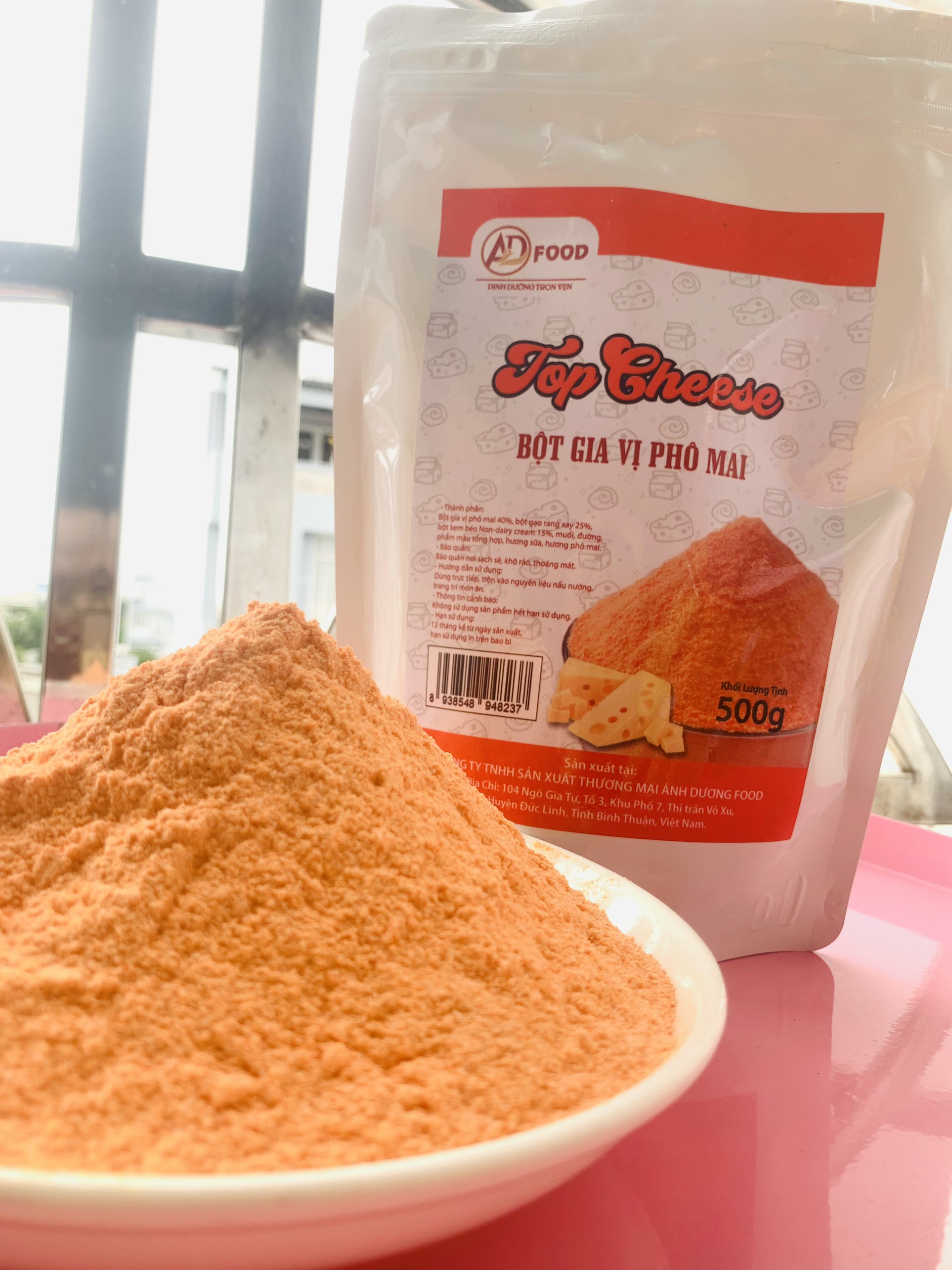 Gia vị bột phô mai hồng top ngọt ( túi 500g )