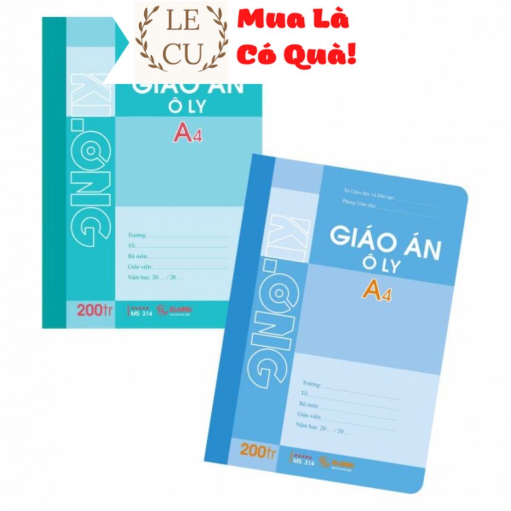 Vở giáo án ô ly - 200 trang; Ms 314 (T5)