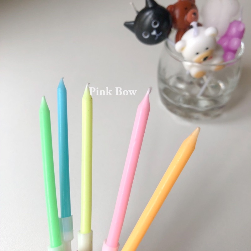 Nến sinh nhật đủ màu size nhỏ set 6c