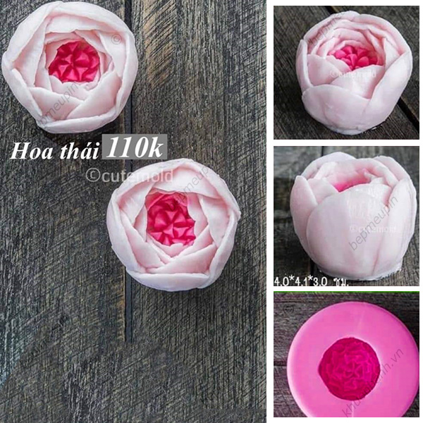 Khuôn silicon hoa trà tulip thái mẫu 2