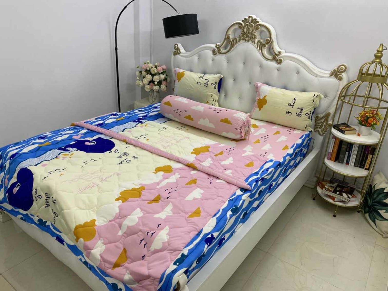 Ga giường thun lạnh Hàn Quốc drap thun cho nệm dày 10 phân - [Giao màu ngẫu nhiên]
