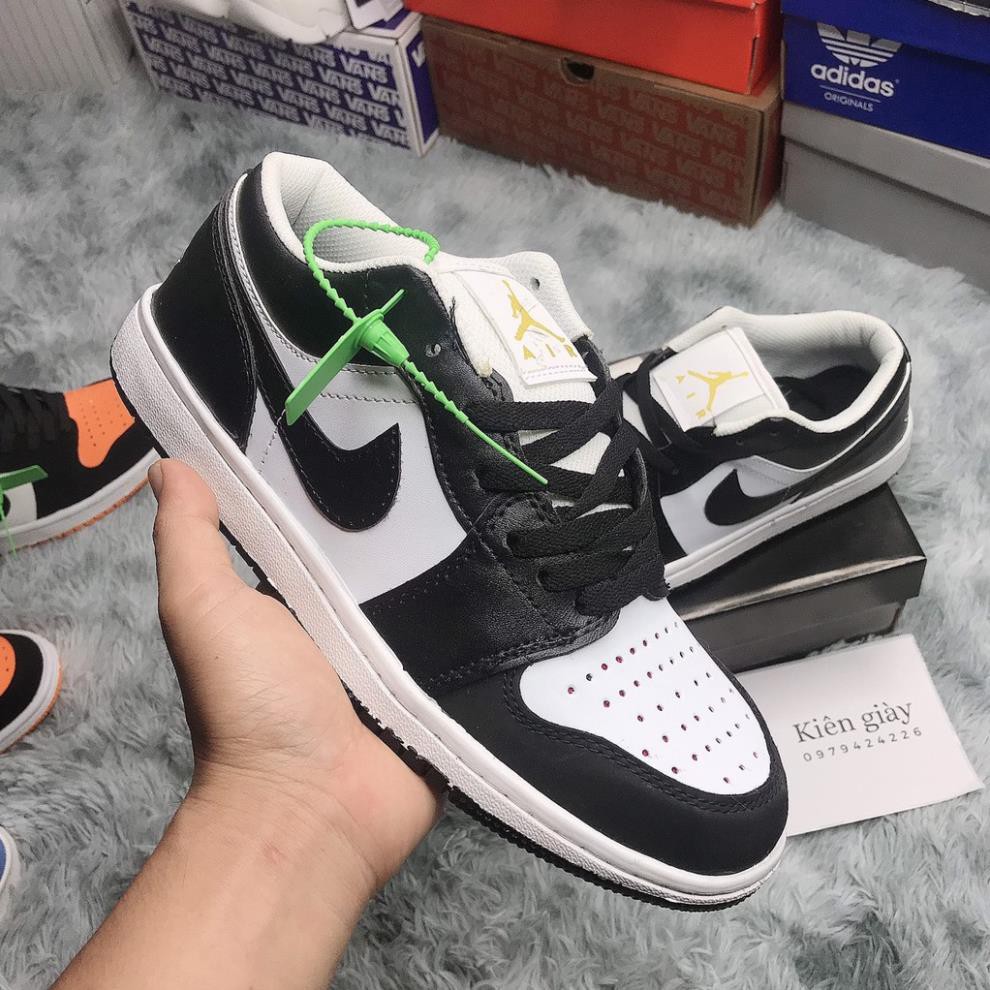 Giày sneaker jodan đen trắng cổ thấp hàng chuẩn full box