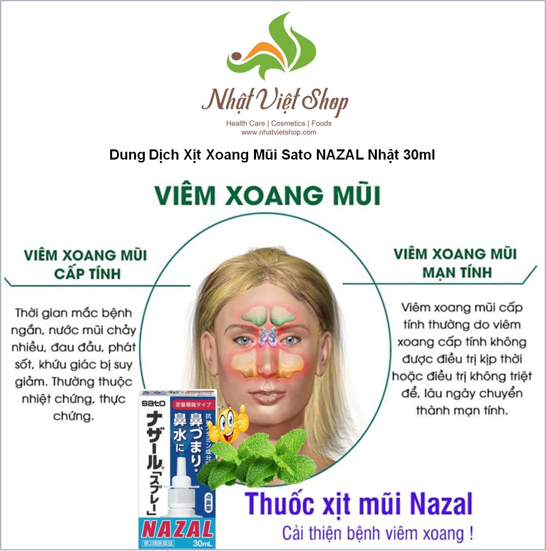 Xịt Xoang Mũi Nazal Sato Nhật