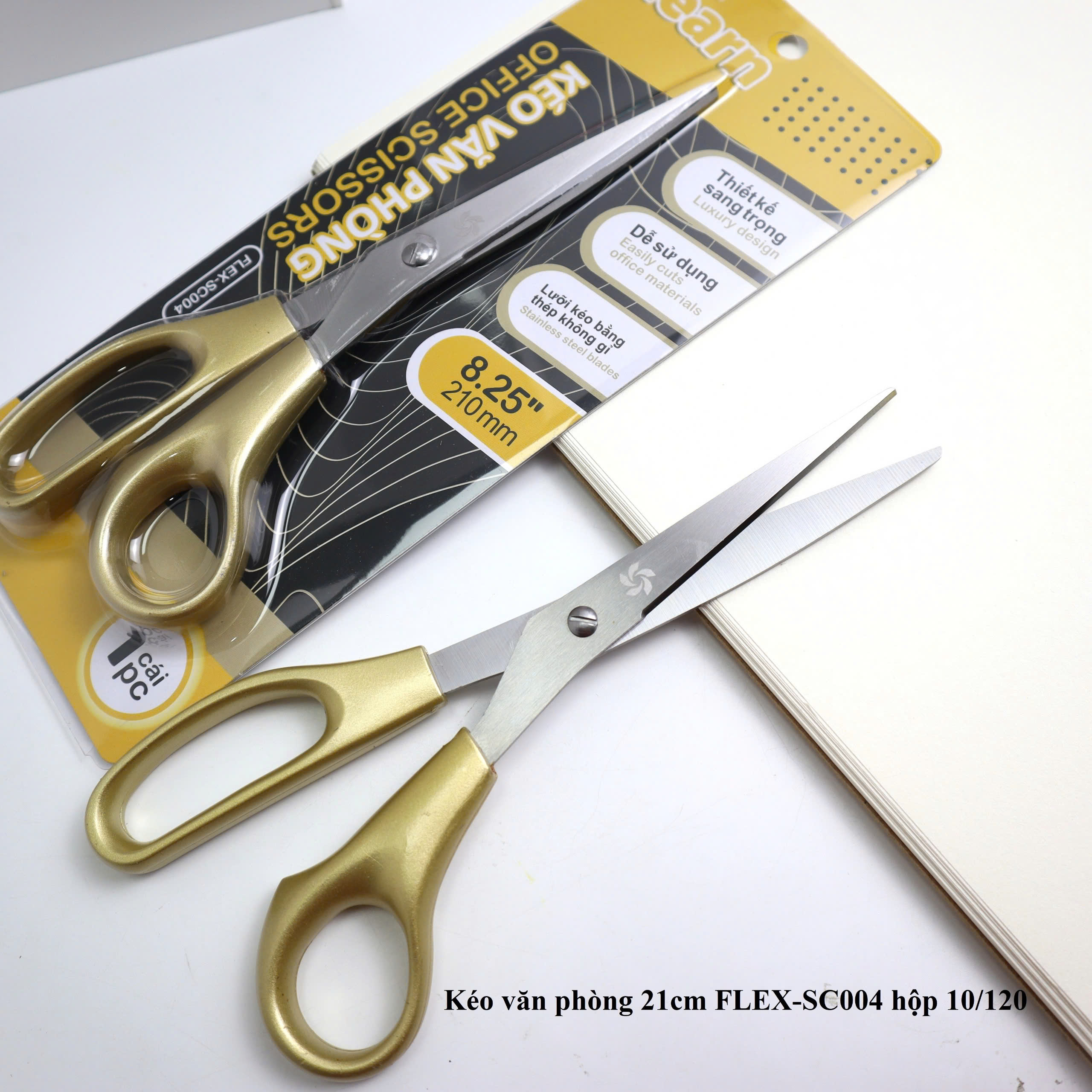 Kéo Văn Phòng 210mm FLEX-SC004 Lưỡi Thép Không Gỉ