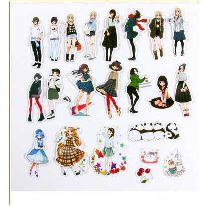 [HCM]Set 15 sticker cô gái thời trang xinh xắn (Hàng có sẵn - Mẫu ngẫu nhiên)