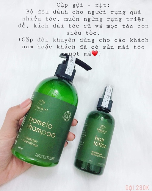 COMBO DẦU GỘI XẢ XỊT BƯỞI VIJULLY (chăm sóc tóc chính hãng 100%)