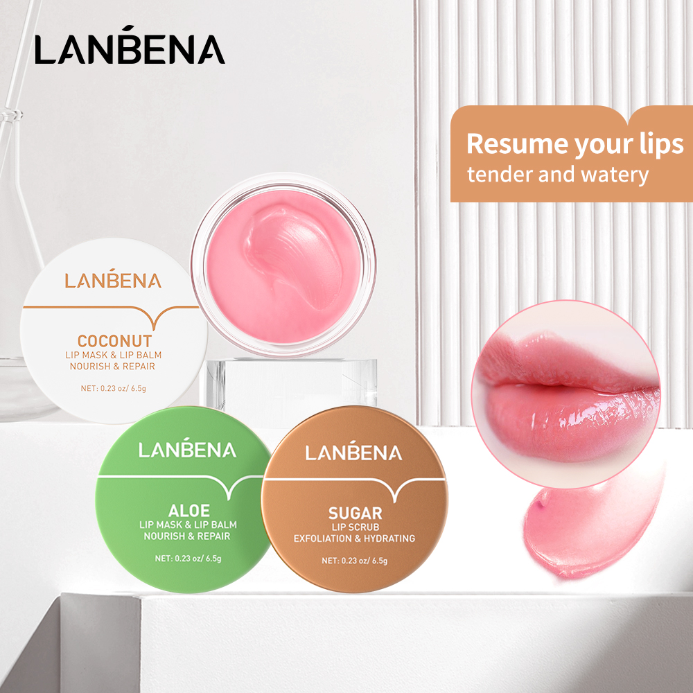 LANBENA son dưỡng mặt nạ môi son môi tẩy tế bào chết cho môi dưỡng ẩm 1cái Lip Balm Lip Mask Lipstick Lip Scrub Exfoliating Moisturizing 1pcs