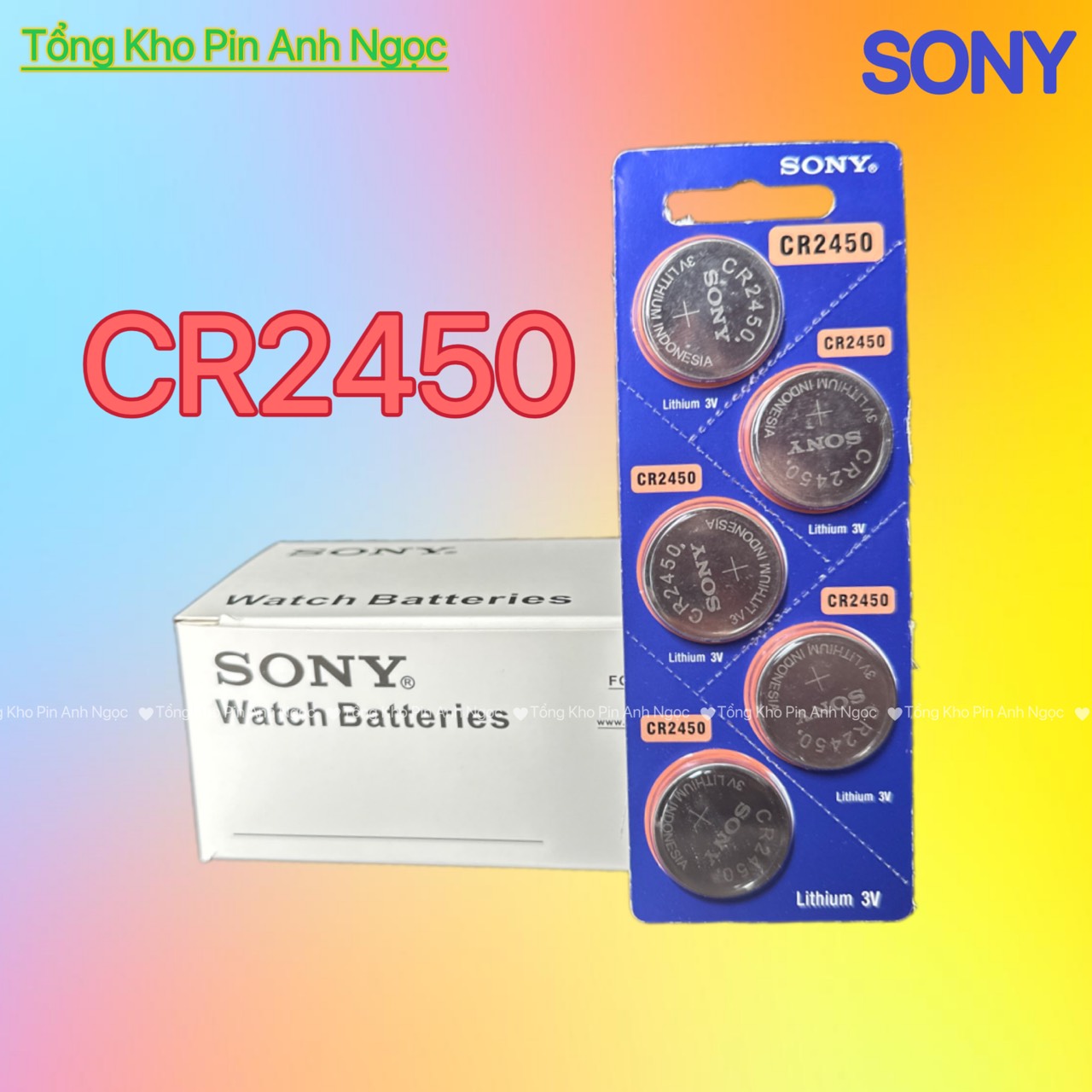 Pin CR2450 Sony 3V  -  Made In Indonesia