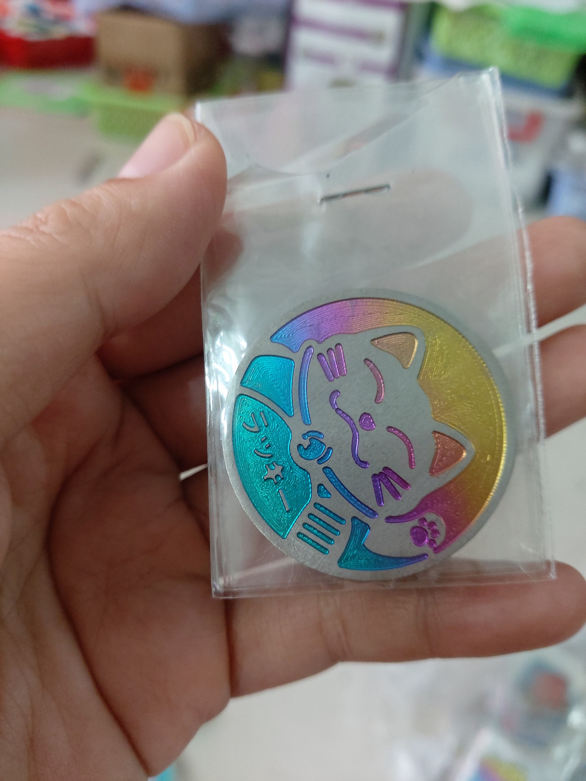 Logo mèo thần tài titan 7 màu