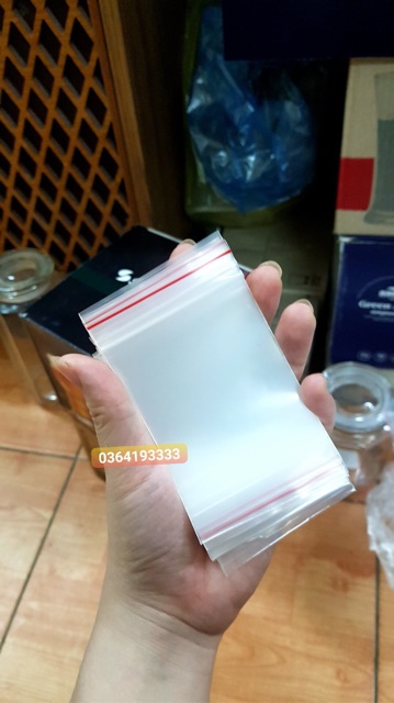 100g Túi zip chỉ đỏ ( túi zip viền đỏ ) đủ size từ 1 đến 10