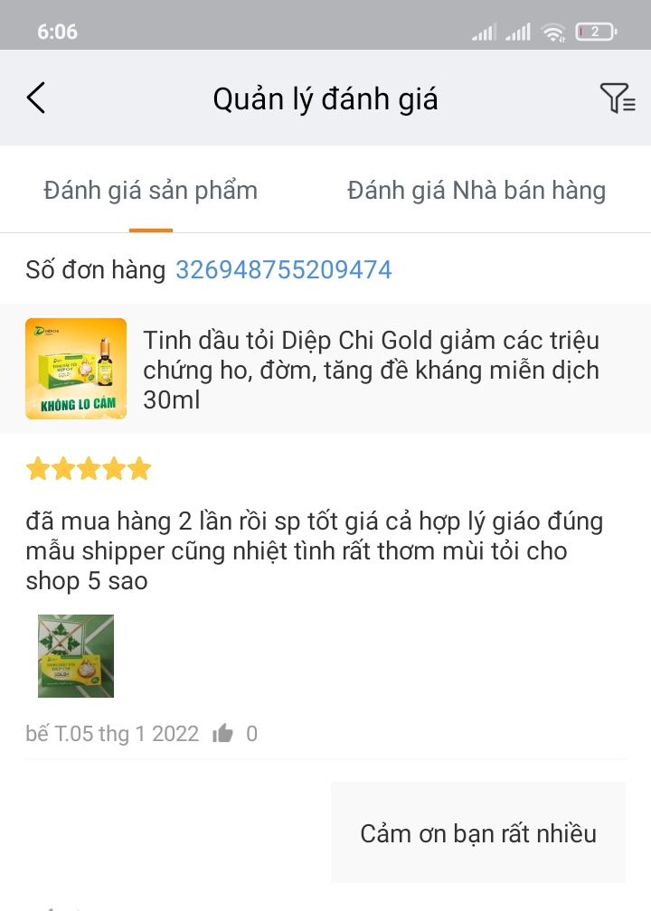 Tinh dầu tỏi diệp chi Gold 30ml