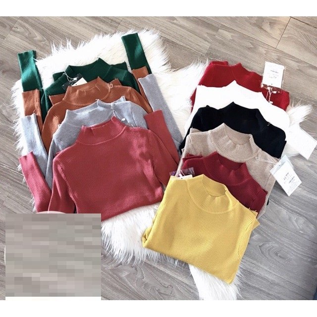 ÁO LEN CỔ 3 PHÂN DÀI TAY CHO NỮ - LEN MỀM MỊN