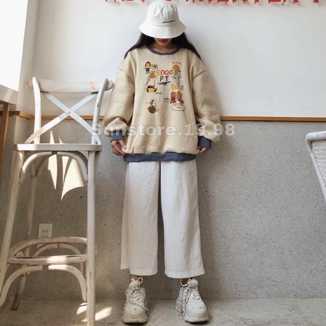 [HCM]Áo sweater phối bo xanh