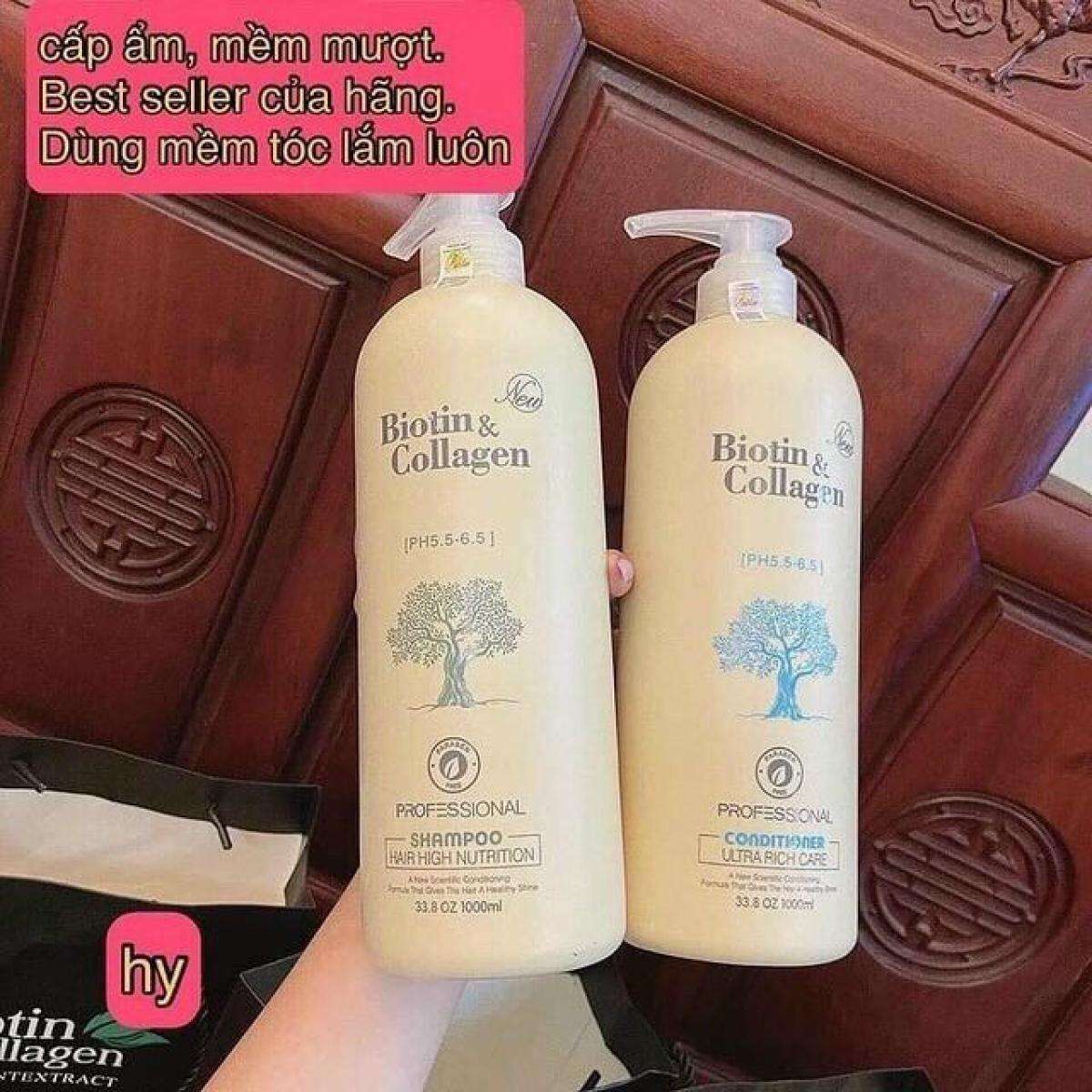 ( BIOTIN Trắng ) dầu gội BIOTIN COLLAGEN (CHÍNH HÃNG) chống rụng tóc 1000ML