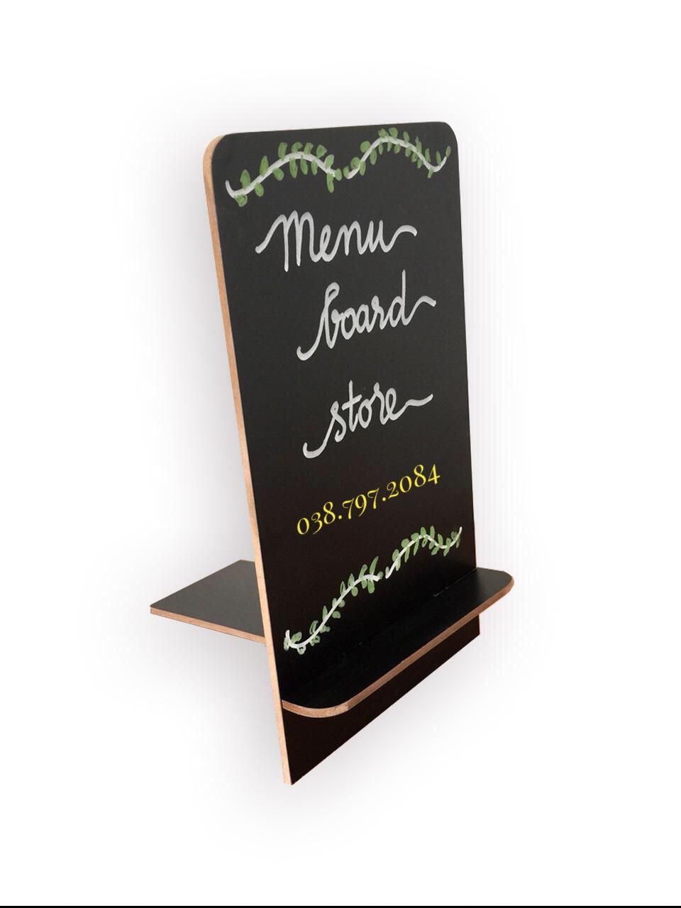 Menu để bàn 17*30 cm + Bút dạ quang