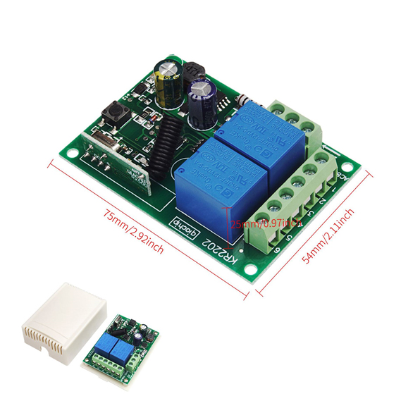 Bộ mạch điều khiền từ xa 220v  2 kênh