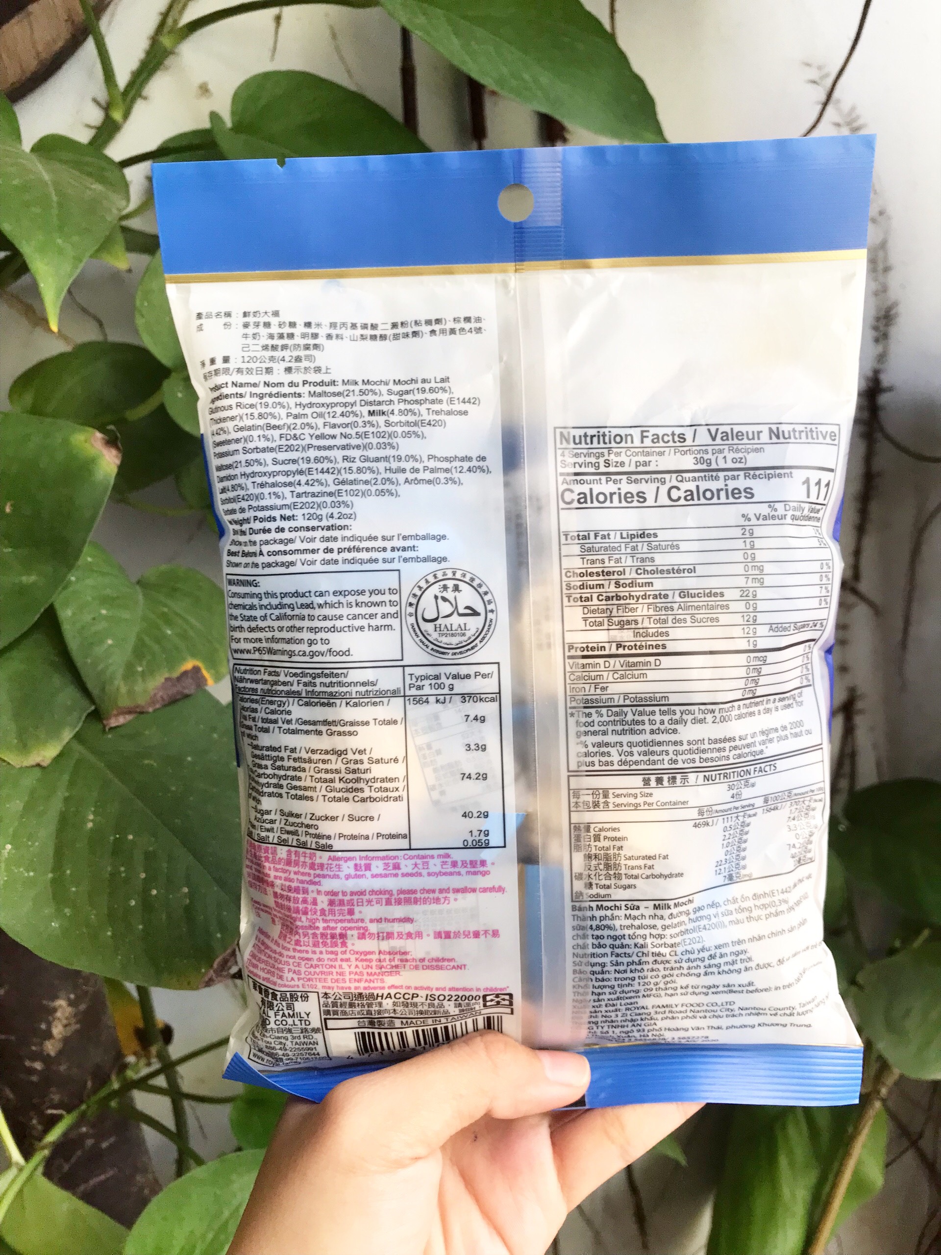 Bánh Mochi Sữa - Milk Mochi (Gói 120g)