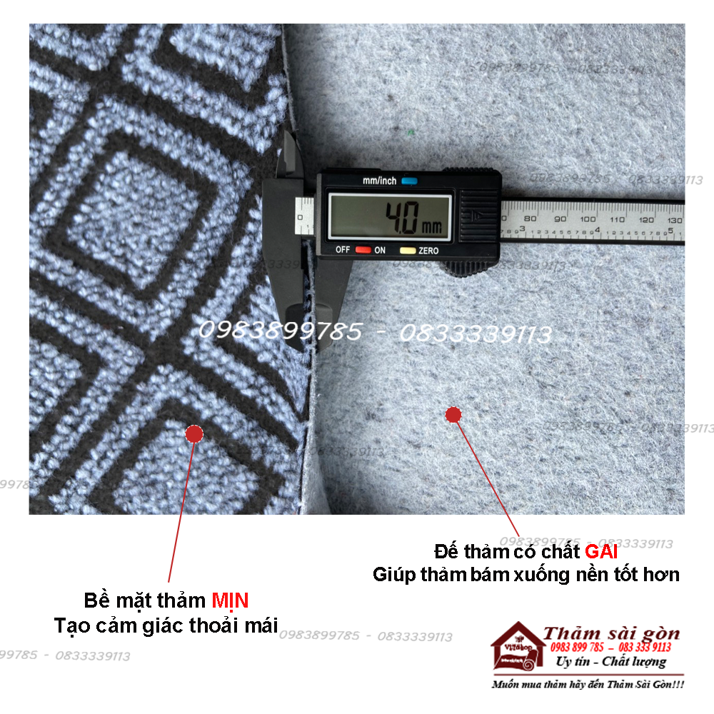 THẢM NỈ HOA VĂN [ KHỔ 2M X 0.5]