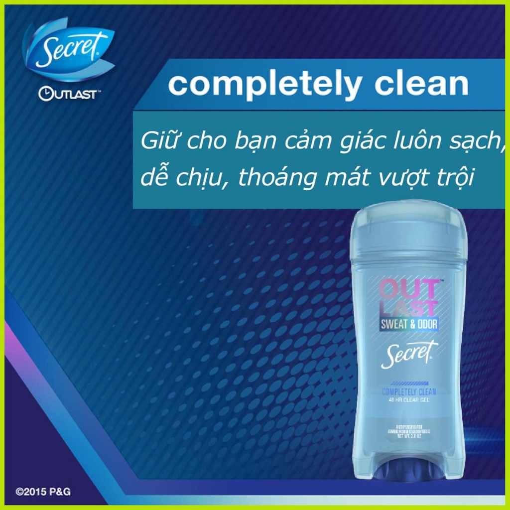 Lăn khử mùi nữ Secret Clear ɡel 73g