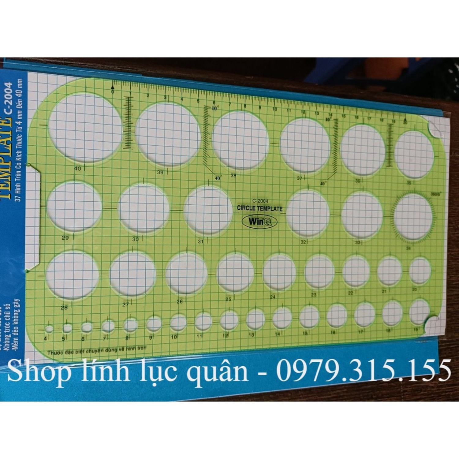 Thước chỉ huy tham mưu vẽ hình tròn