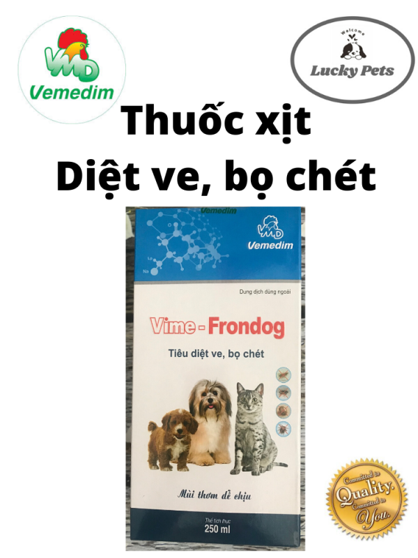 Vime Frondog - Xịt ve rận bọ chét chó mèo