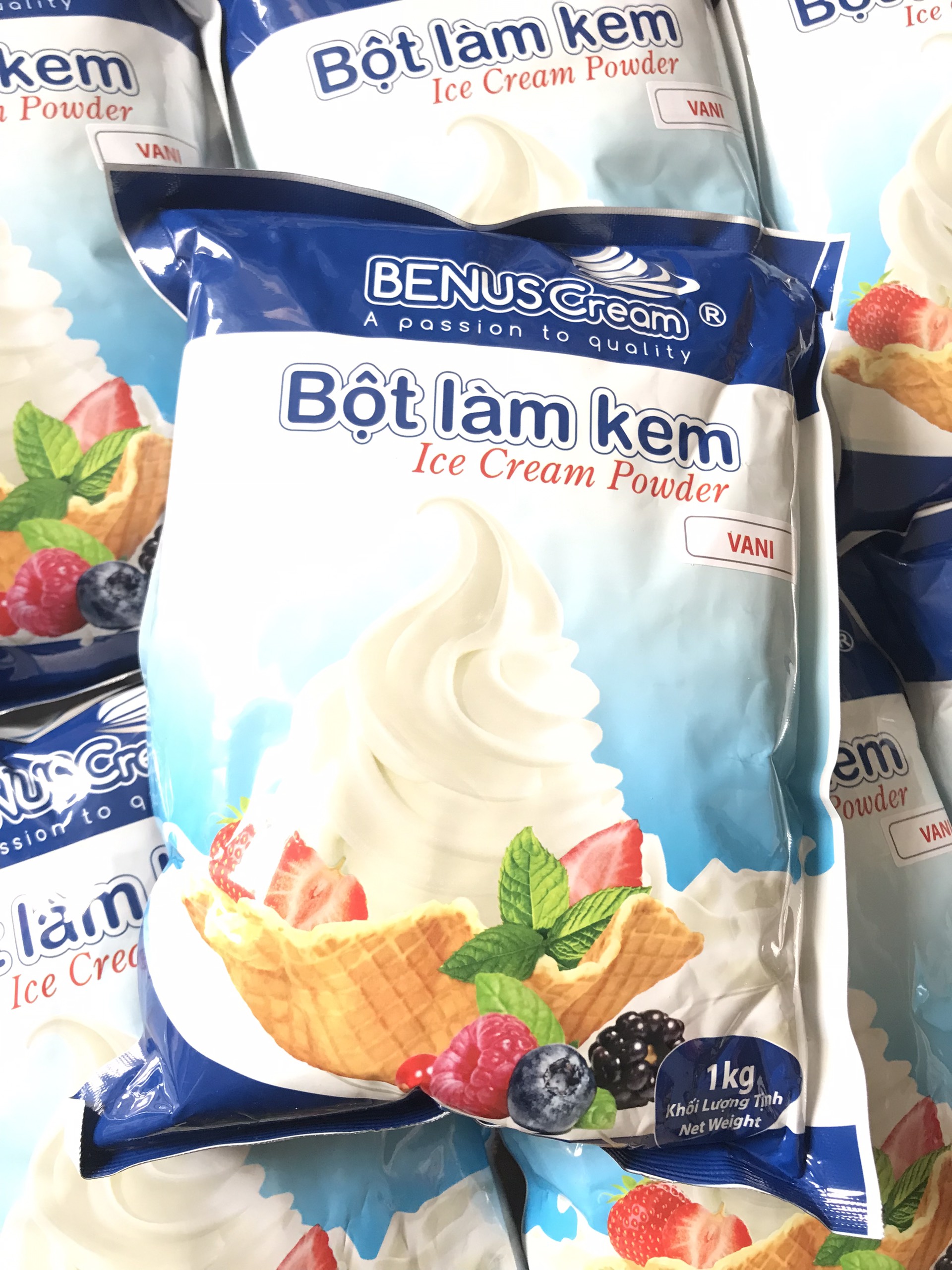 Bột kem hương vị vani