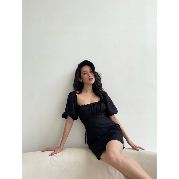 LEMONCHICVN - Đầm tay phồng dây đan lưng - D214