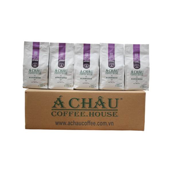 Âu - Thùng 20 túi Cà phê rang xay Số 5 Gourmet A Chau Coffee Gu Á (Trắng)