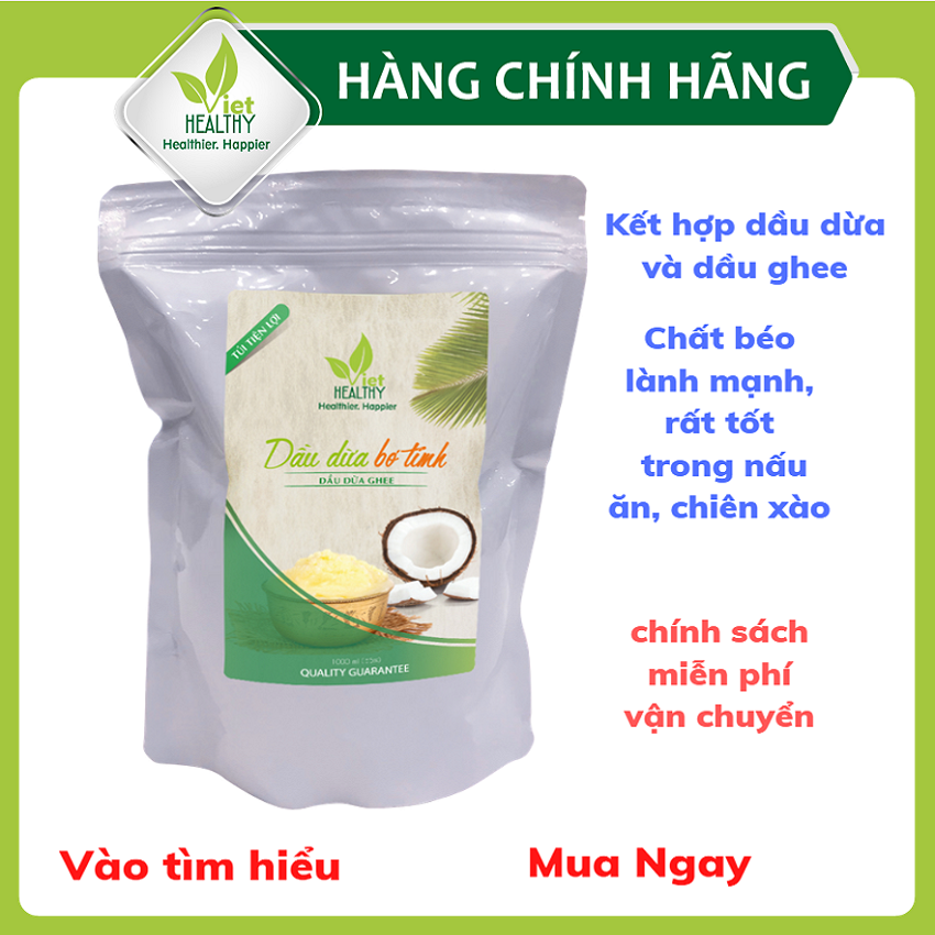 Dầu dừa ghee Viet Healthy 1 lít, giàu vitamin A,D,K2