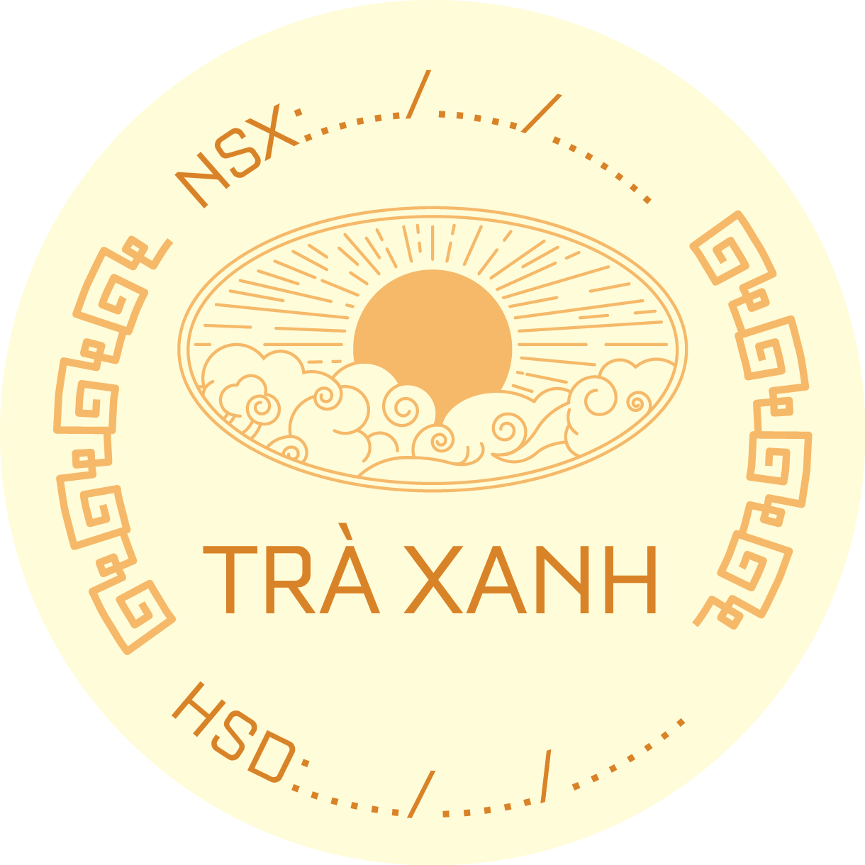 100 Tem dán bánh trung thu tròn 3cm - mẫu 9