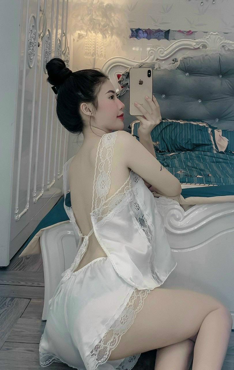 Đồ ngủ cực sexy cho nữ vải phi lụa phối ren