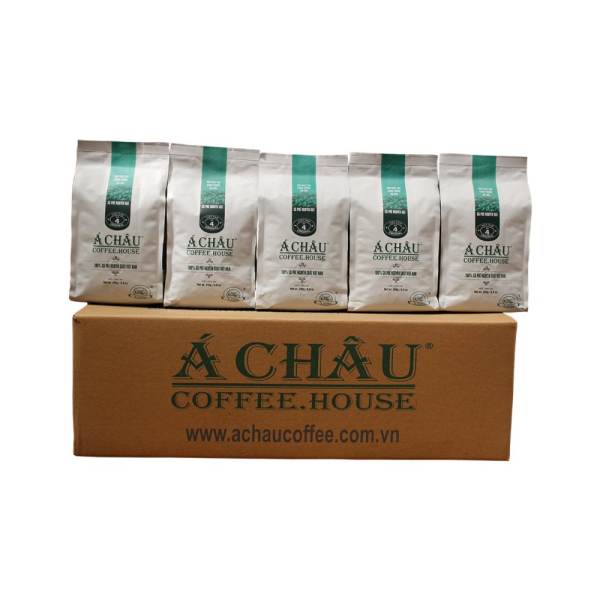 Thùng 20 túi Cà phê nguyên hạt Số 4 Original A Chau Coffee Gu Tây (Trắng)