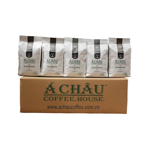 Thùng 20 túi Cà phê nguyên hạt Số 3 Espresso A Chau Coffee Gu Tây (Trắng)