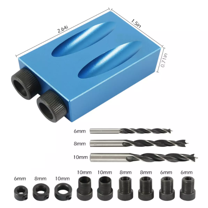 Bộ Cữ Khoan Chéo Mini Hợp Kim Đúc