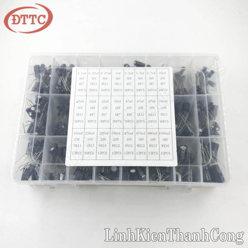 Combo 24 Loại Tụ Hóa 0.1uF - 1000uF (500 Cái)
