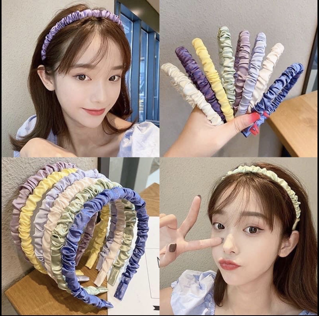 🎀Ảnh Thật🎀Băng Đô Cài Tóc Bờm Tóc Lông Mềm Mịn Xinh Xắn🎀