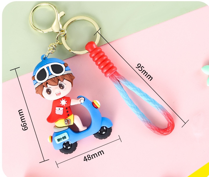 Móc Khóa Cặp Đôi Lái Xe Dây Treo Key Chain Đeo Balo