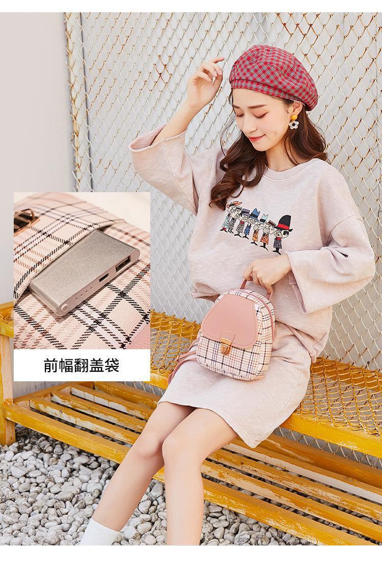 [HCM]Balo nữ mini caro phong cách Hàn Quốc siêu hot