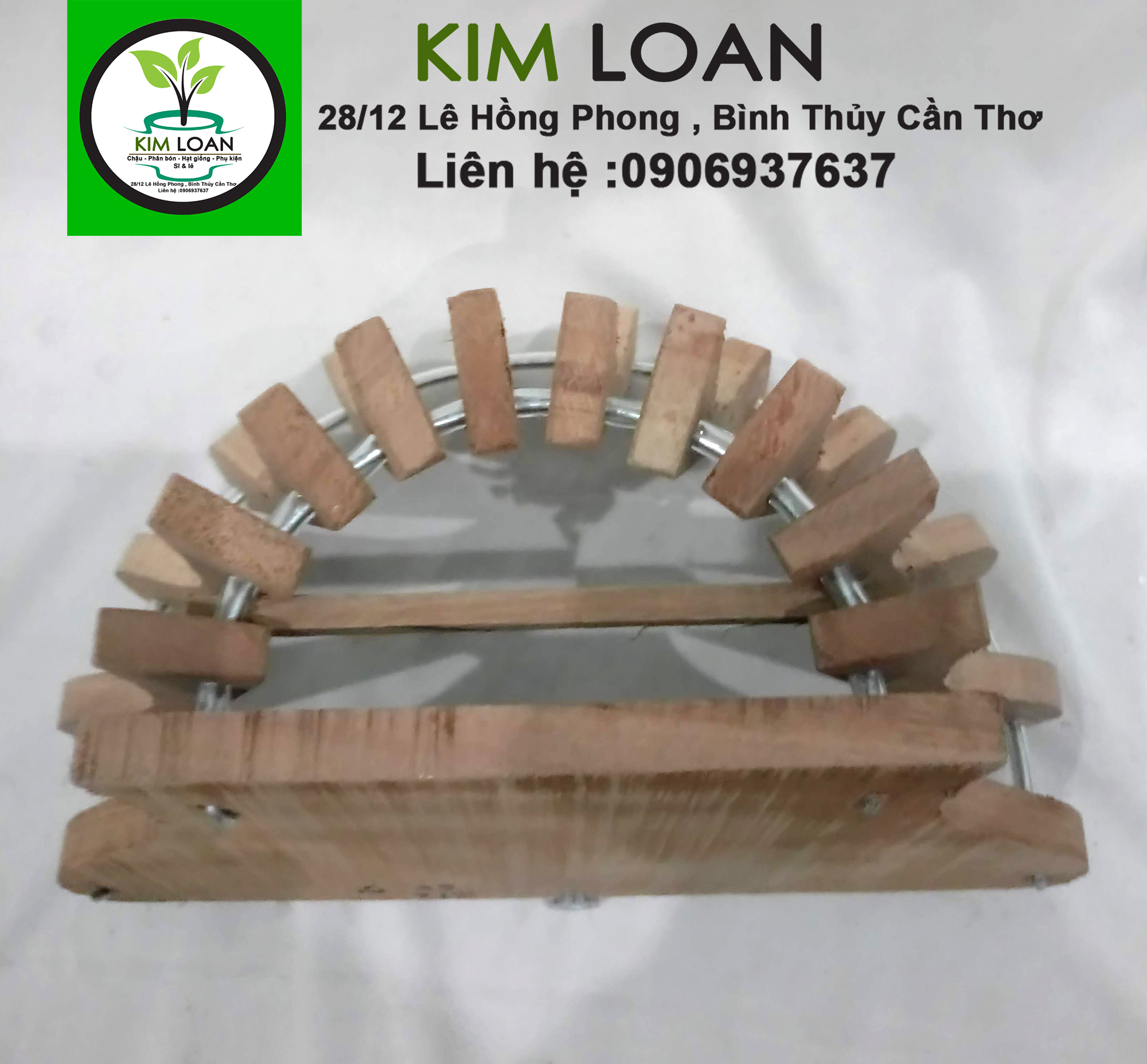 Combo 2 chậu lan gỗ ốp tường 27x17x17cm