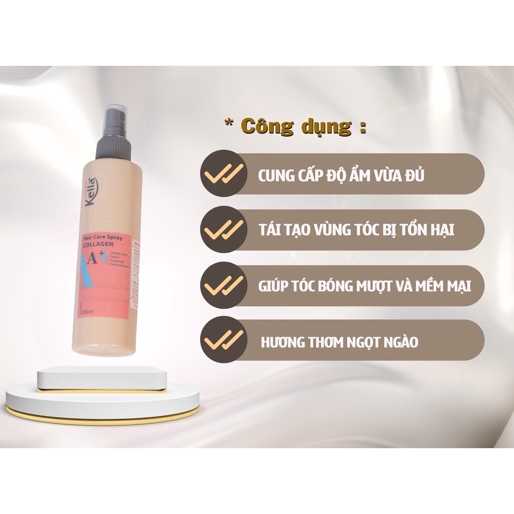 [HCM]Sữa dưỡng tóc Kella Collagen A+ 200ml