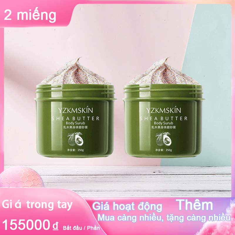 Tẩy tế bào chết body toàn thân tắm trắng toàn thân kem body trắng làm trắng dưỡng thu nhỏ lỗ chân lông 身体磨砂膏250ml