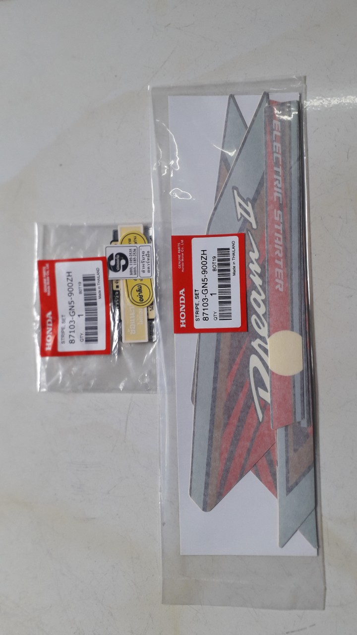 Bộ tem lửa và tem thông số Dream hàng zin chính hãng Honda Thái Lan