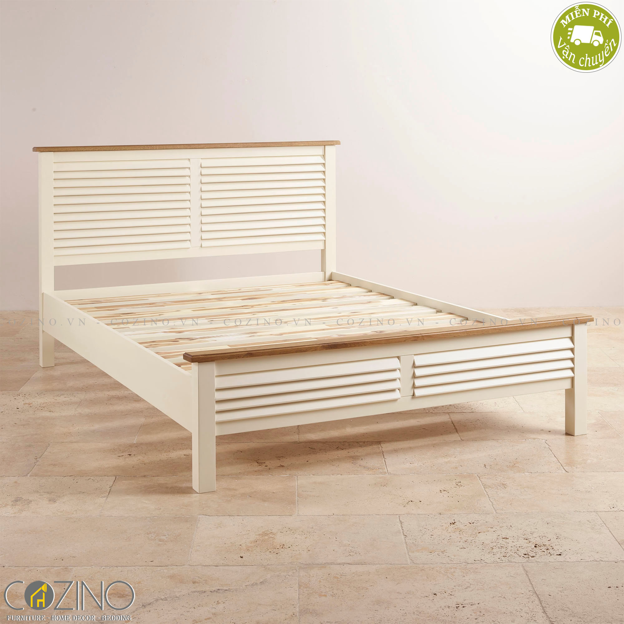 [Trả góp 0%]Giường đơn Skye gỗ sồi 1m0