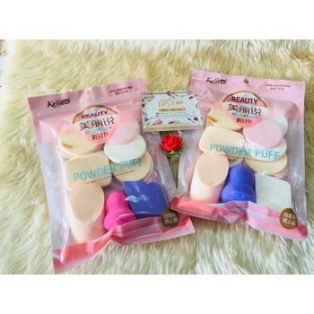 Combo 13 miếng bông phấn bông tán kem nền